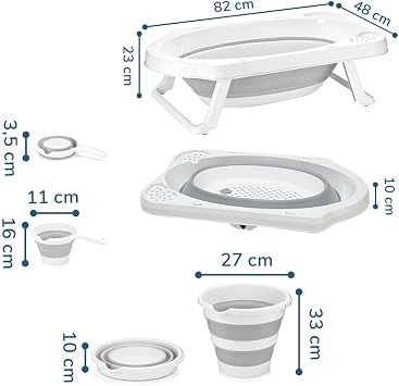baby plus 3’lü Katlanabilir Küvet Set