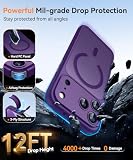 CANSHN Magnetyczne Etui kompatybilne z iPhone 17 Pro Max z Pełną Ochroną Aparatu, Półprzezroczyste Matowe Wstrząsoodporne 6,9 cala - Głęboki Fiolet