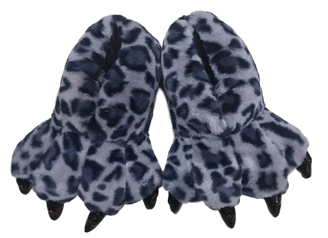 WYIKE Adult Unisex Leopard Claw Slippers - Comfortable Warm Animal Slippers