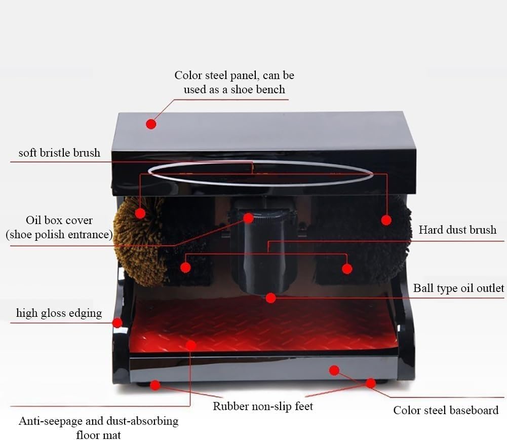 Electric Shoe Cleaner-Automatic Induction Commercial Shine Polishing Machine, Hotel Entrance Hall Shoe Cleaning Polisher, Easy Clean