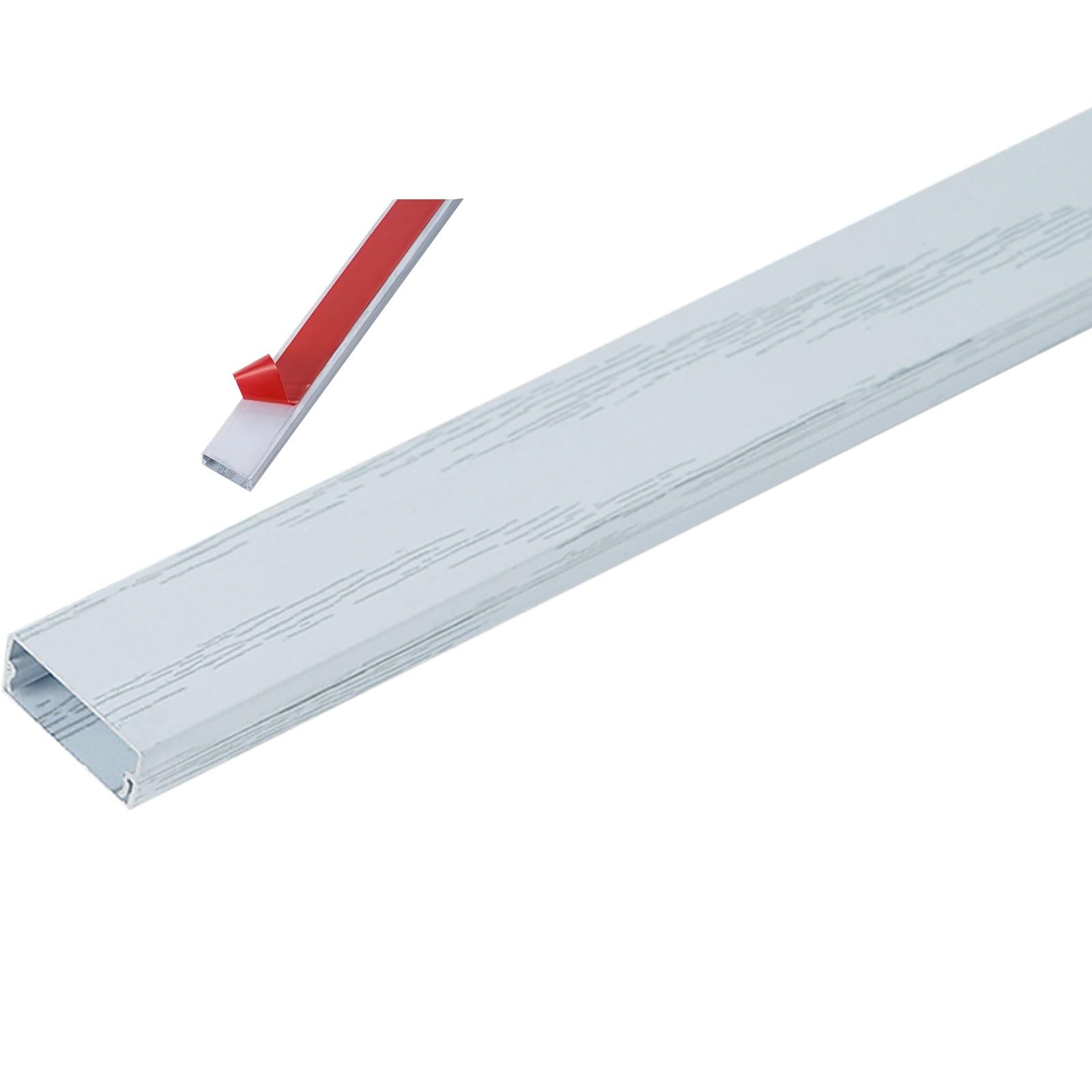 Canaleta Cables Canalización Cuadrada De Aleación De Aluminio, Pasacables Autoadhesivo/ Gestión De Cables En El Suelo, Cubre Cables De Suelo Para Hogar Oficina Aulas Dormitorio ( Size : White2-2m-24x1