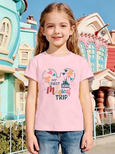 Image of Magical Shirts for Girls Animal Kingdom Shirt Kid Magic Princess T Shirt Castle Graphic Tees Summer Short Sleeve Tops
