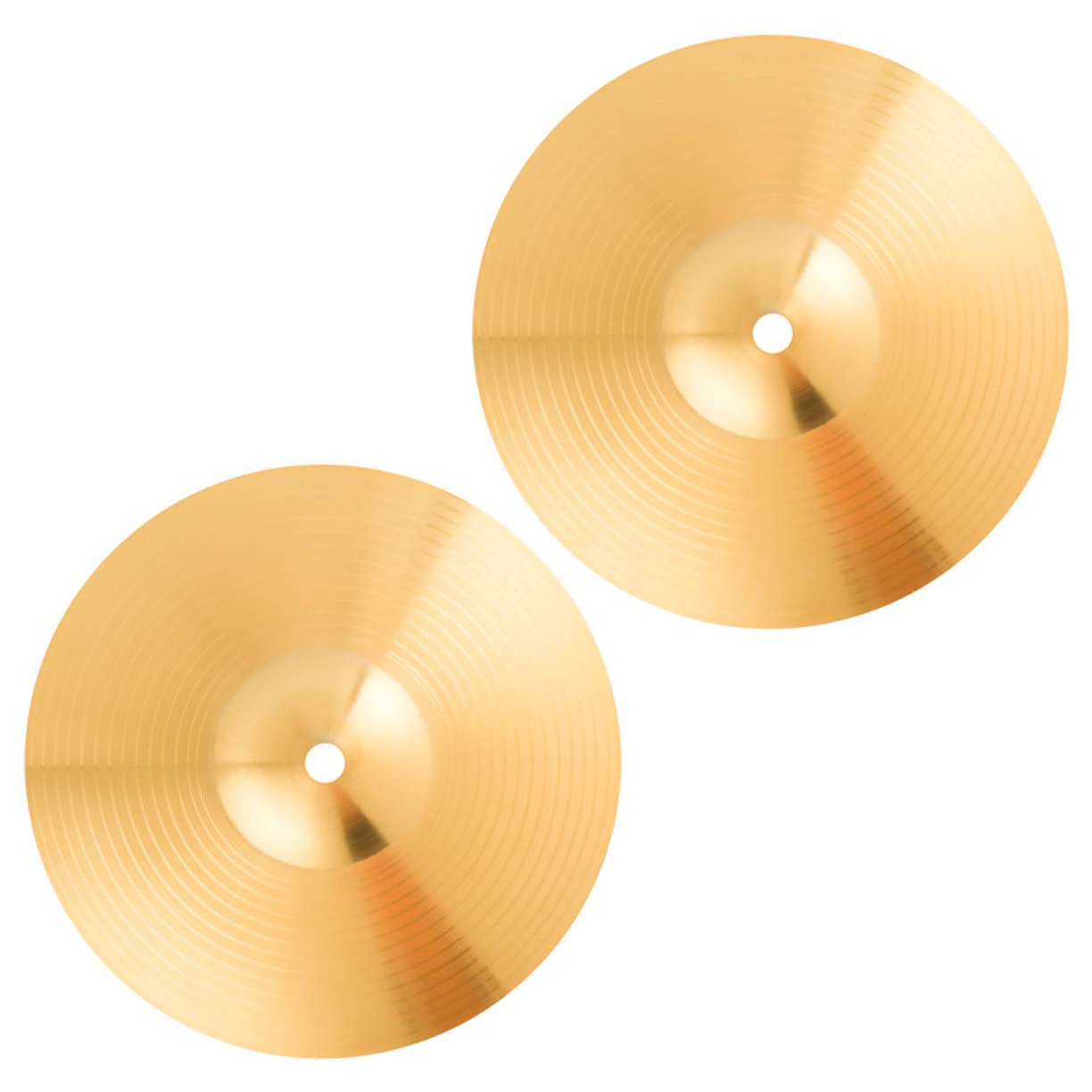 ibasenice Musical Instrument Accessory 2pcs Brass Jazz Drum Cymbals Drum Kit Cymbals Fadeless