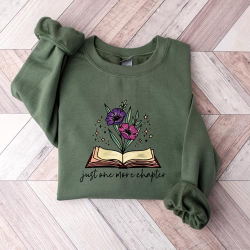 One More Chapter Sweatshirt, Book Lover Crewneck, Book Nerd Gift, Librarian Shirt, Read Shirt, Reading Tee, Readers Leaders2