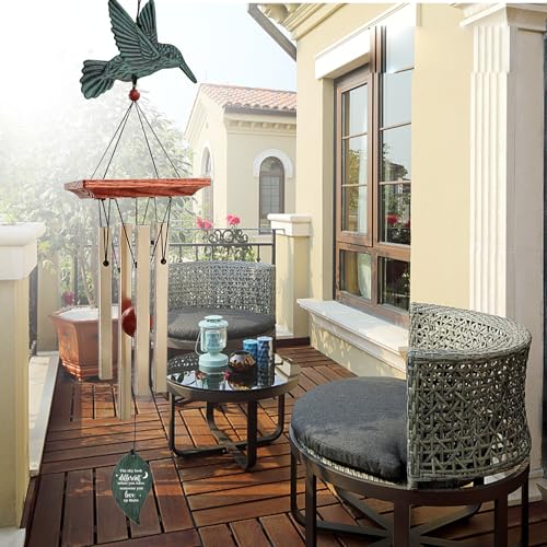 Image of ASTARIN Memorial Custom Wind Chimes for Loss of Loved One, Wind Chimes for Patio Yard Decor, 24'' (Condolences-5)