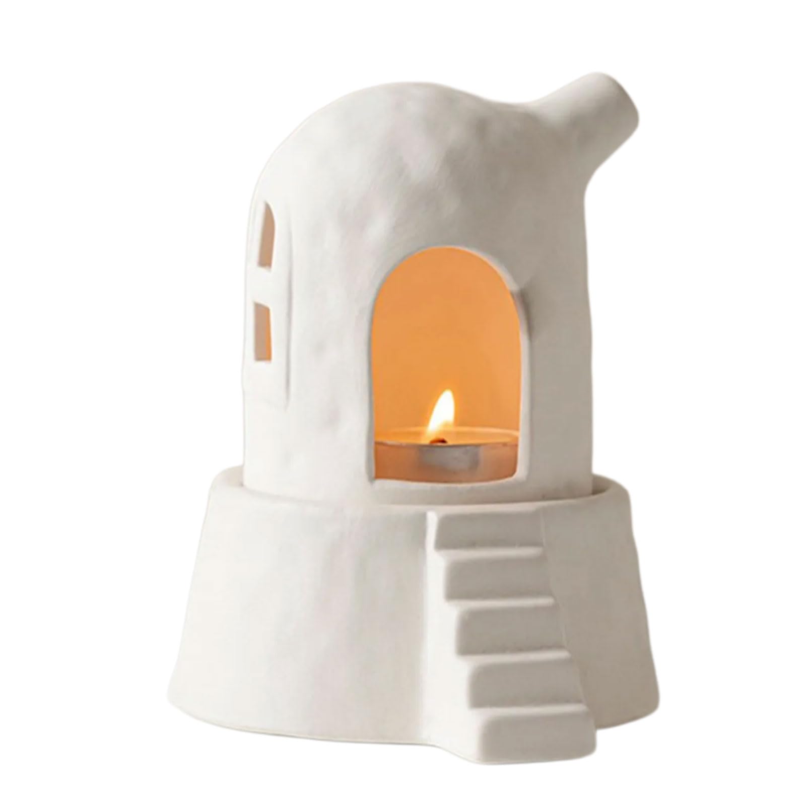CUNZJIA Ceramic Candle Holder and Oil Burning Stand for Home Decoration Candlestick