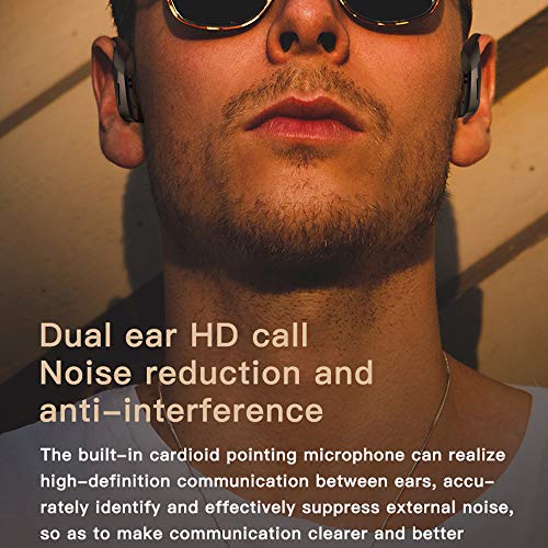 Andoer Fones de ouvido potáveis ​​com visor de bateria Fone de ouvido BT Fone de ouvido sem fio Fone