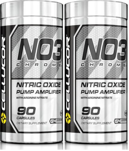 Image of Cellucor NO3 Chrome Nitric Oxide Supplements with Arginine Nitrate for Muscle Pump & Blood Flow, 90 Capsules, G4, (Pack of 2)