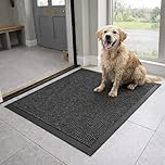 Large Washable Door Mats Indoor 90cm x 60cm Extra Large Indoor Mats for Entrances- Front & back door doormats, Rubber back Dirt & Dust trapper Barrier Mat, Absorbent Large Entrance rug & Floor mat