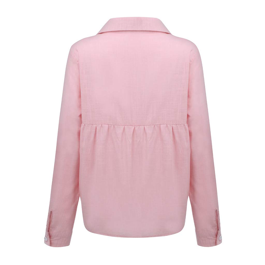 Haut ample en gaze froissé pour femme tendance 2024 à manches 3/4, manches longues, coupe ample, tunique boutonnée, fluide, haute, basse, couleur unie, décontractée, légère
