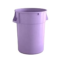 Vista 44 de Bote de basura comercial redondo de 44 galones en color gris