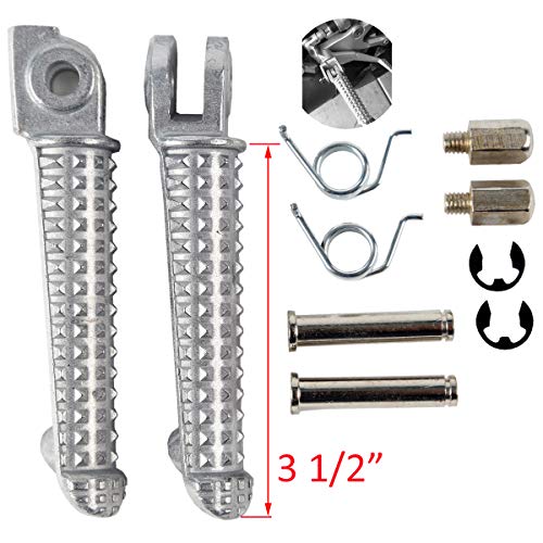 Xyzmt 432642982211 Footpegs Sliver Long Front Foot Pegs Rest Fits For Yamaha Yzfr6 Yzf R6 1999-2017 R6S 2003-2008 thumb #4