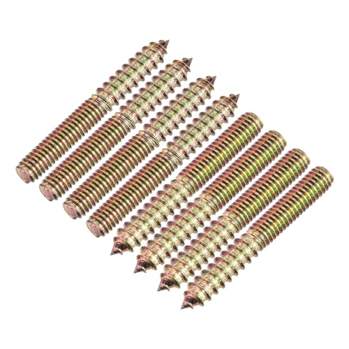 Image of uxcell 5 /16-18x2-1 /2 Hanger Bolts, 12pcs Double Ended Screws Wood Dowel Screws for Furniture