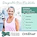 Orthofeet Women's Orthopedic Grey Knit Francis No-Tie Sneakers, Size 9