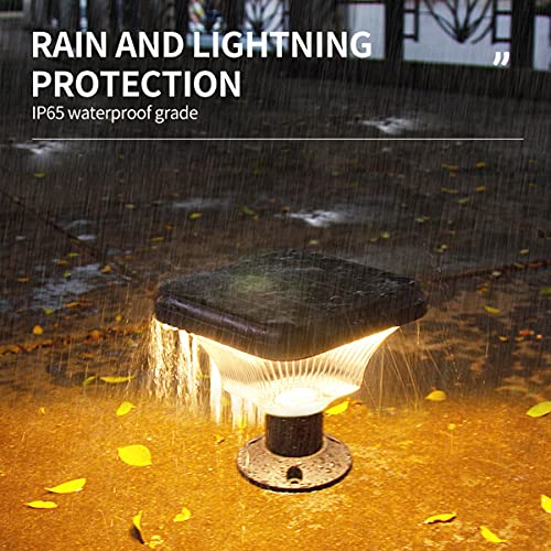 Image of Epyz Solar Gate Pillar Light Outdoor Garden Home Square Shape Waterproof with 152LEDs 3 Type of Lights, Application for Fence, Garden, Wall, Outdoor [ Pack of 2, Multicolour ]