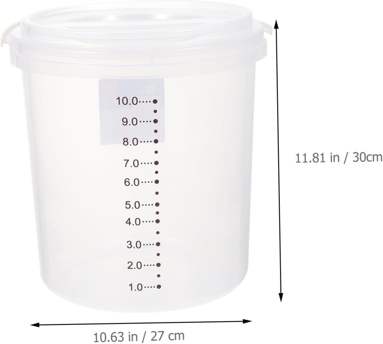 Cabilock 1Pc Rice Storage Bucket Grain Container with Open Lid Insect Moisture Design for Flour Rice Coarse Grains Kitchen Organization