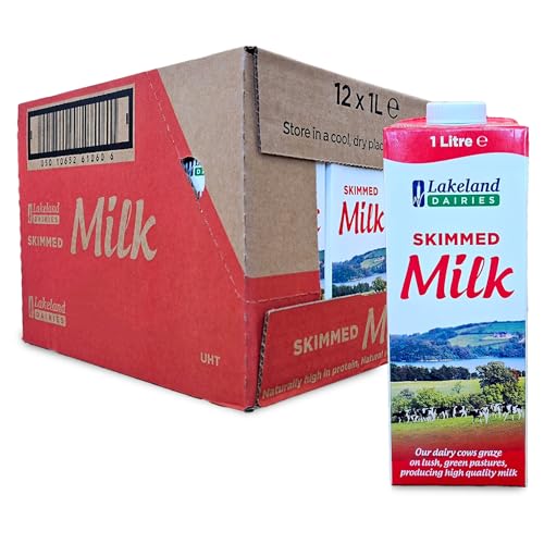 Lakeland Dairies Long Life Skimmed Milk 1L - Pack of 12 Cartons