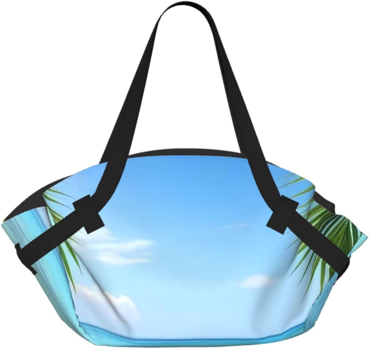 Starfish In Beach Pattern Foldable Camping Tote Bag Picnic Blanket Bag Portable Beach Mat Tote Waterproof Outdoor Picnic Mat Carry Bag