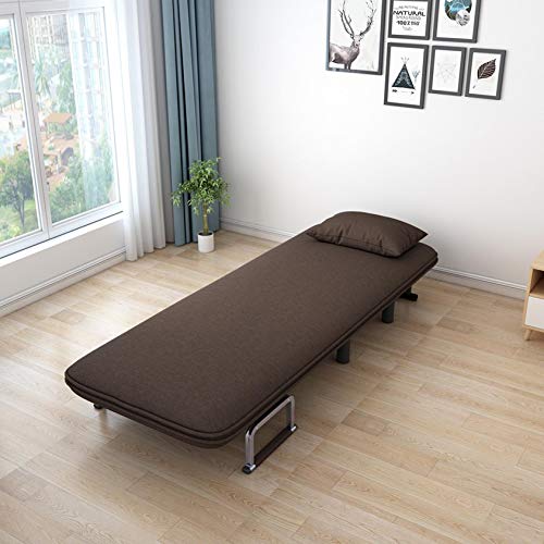 Convertible Sofa Bed Folding Arm Chair Sleeper Leisure Recliner Lounge Couch, Folding Sleeper Chair for Living Room US Stock (Coffee) - Thumbnail 5