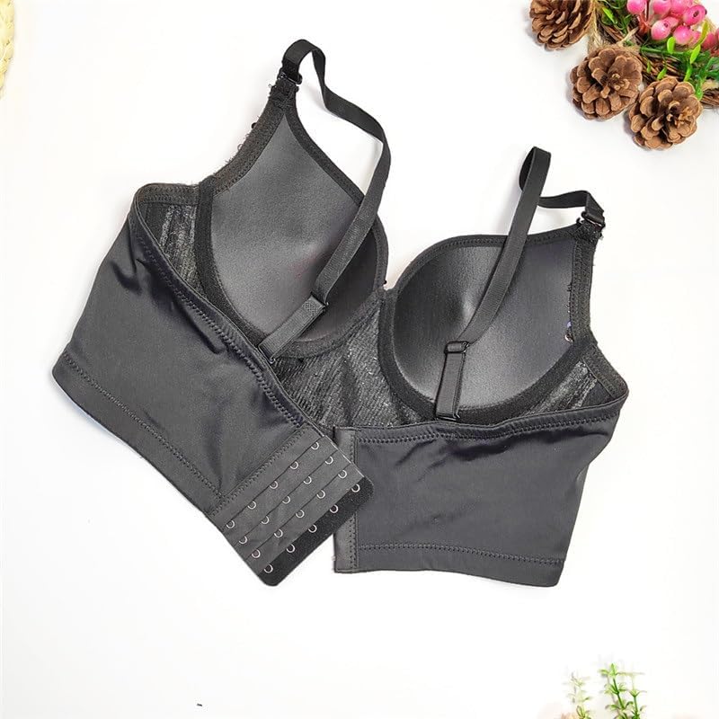 JSEIAJB Deep V-Neck Sexy Sequined Corset Gathered Triangle Cup Bra Super Short Nightclub Party Tube Top for Women