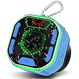 Altavoz de Ducha Bluetoth 5.0, IPX7 Altavoz Inalámbrico Portátil a Prueba de Agua Radio de Ducha con Pantalla LED Ventosa, Luces de Colores, 66Pies con 12Horas de Reproducción para Fiestas en Casa