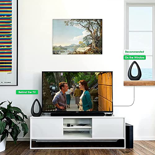 Antier Amplified Indoor Digital Tv Antenna – Best Powerful Amplifier, Signal Booster & Has Up To 350+ Miles Range, Support 8K 4K Full Hd Smart And Older Tvs With 10Ft Coaxial Cable [2023 Release] #TOP4