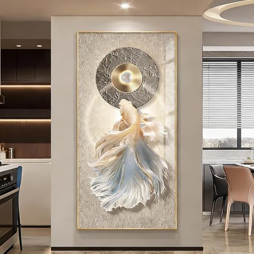 Cuadro decorativo 3D con luces para sala de estar de estilo moderno 2