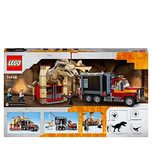 Jurassic World La Fuga del T. rex e dell’Atrociraptor, Dinosauri Giocattolo, Camion e 4 Minifigure, Idea Regalo per Bambini da 8 Anni Ispirato al Film 2022 76948 - Lego - Immagine 8
