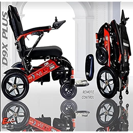 7 Colors 2023 (XL) EAONE No.1D9X,Best Rated Exclusive Folding Lightweight Motorized Electric Wheelchair, Dual 500W Motors, Heavy-Duty, Portable Electric Wheelchair (21.5'' Seat Width)