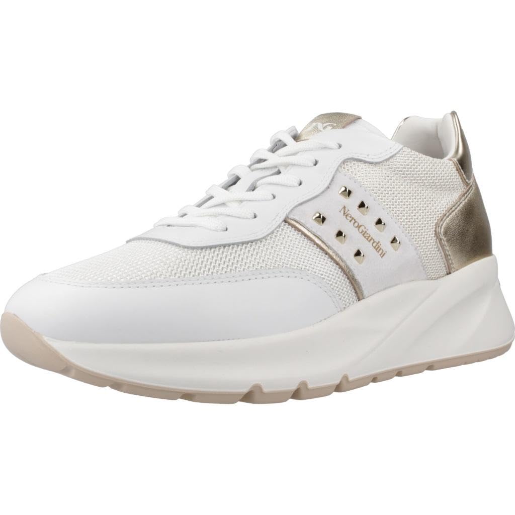 Nero Giardini E512862D Sneakers Donna in Pelle, Tela E Materiale Tecnico