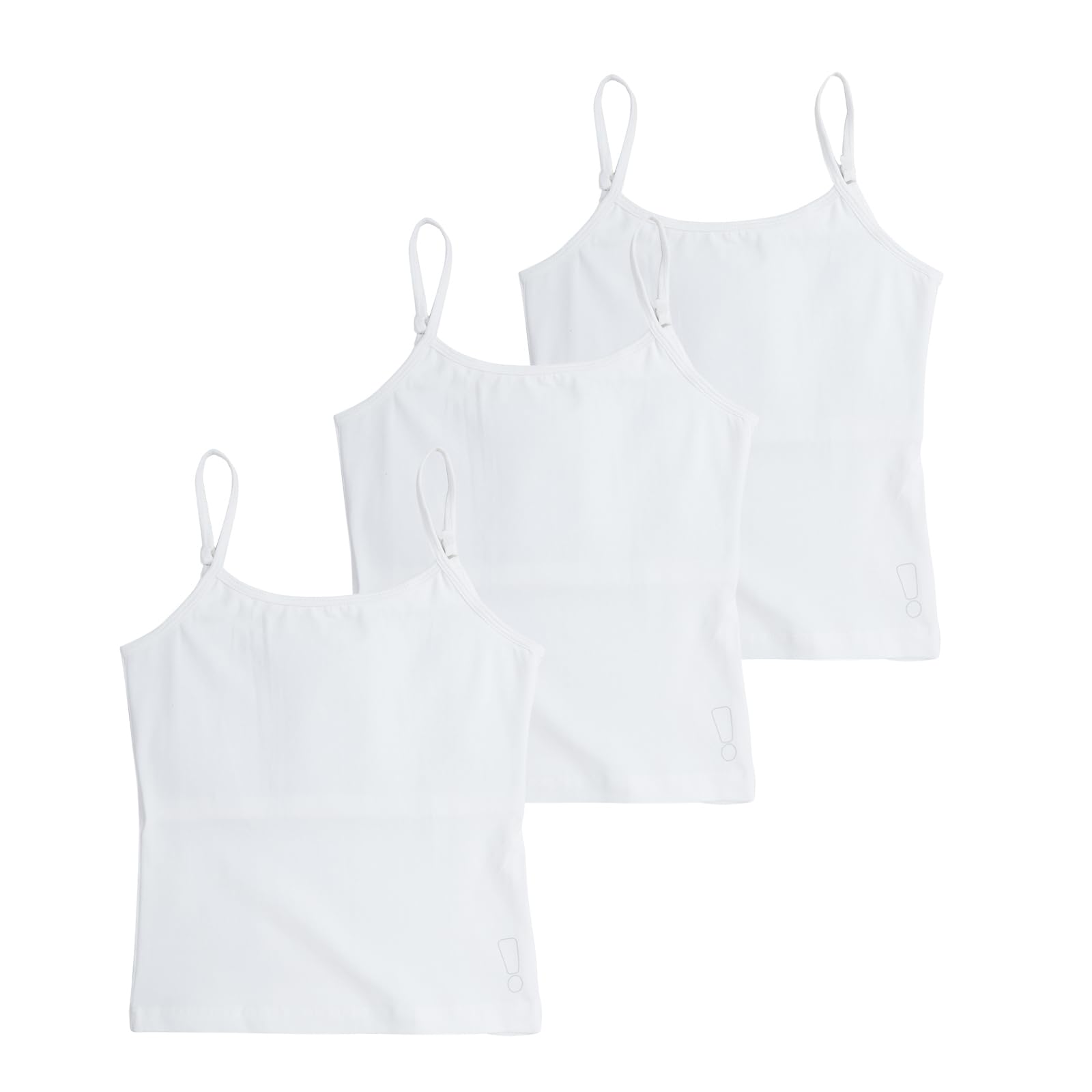 YouGotPlanB Cotton Padded Camisole | Pack of 3 | Ages 8-16 Years | Built-in Light Padding | Full Coverage | Perfect for School - Image 3 thumbnail