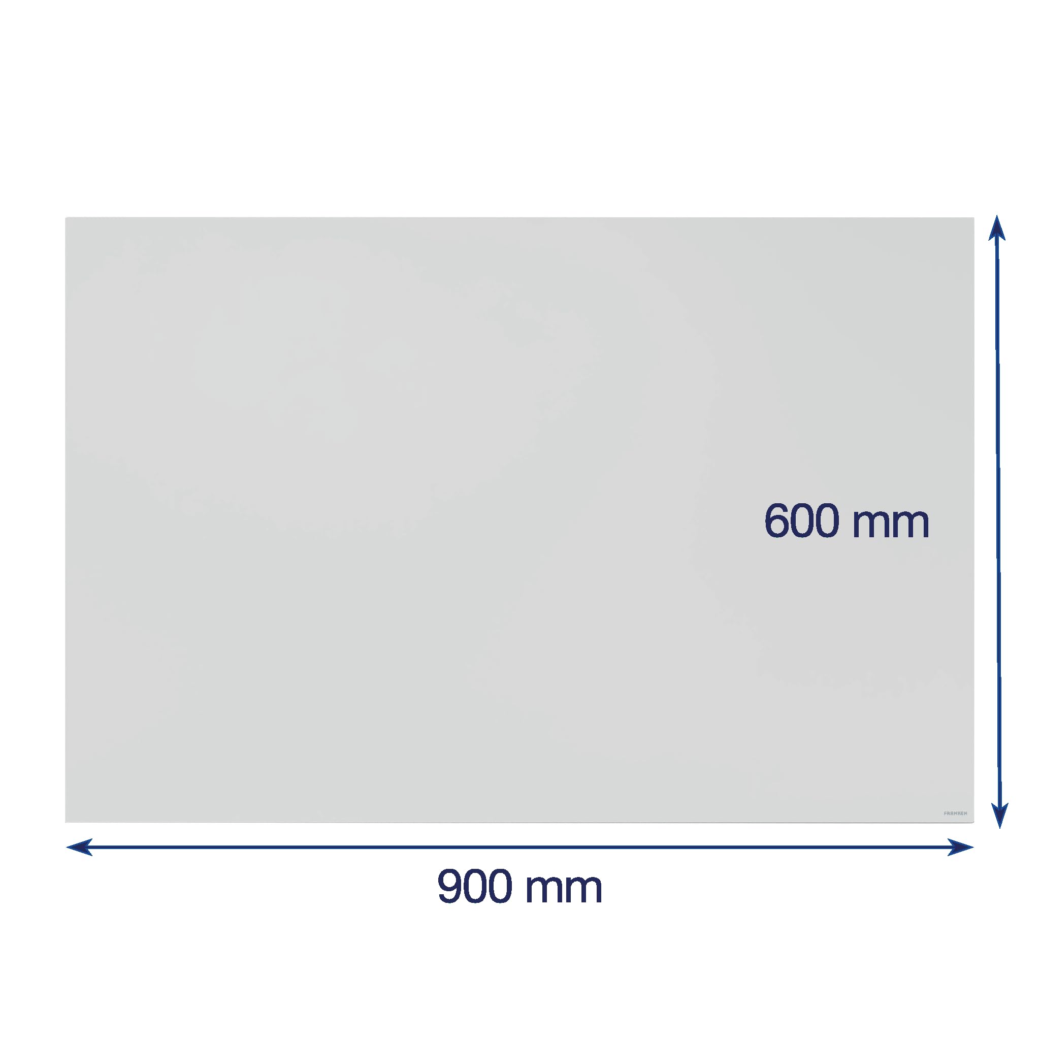 FRANKEN Infinity Whiteboard, magnetyczna tablica do pisania bez ramy, 90 x 60 cm, możliwość bezpośredniego łączenia wielu tablic w formacie pionowym/poziomym, do biura i biura domowego, stalowa