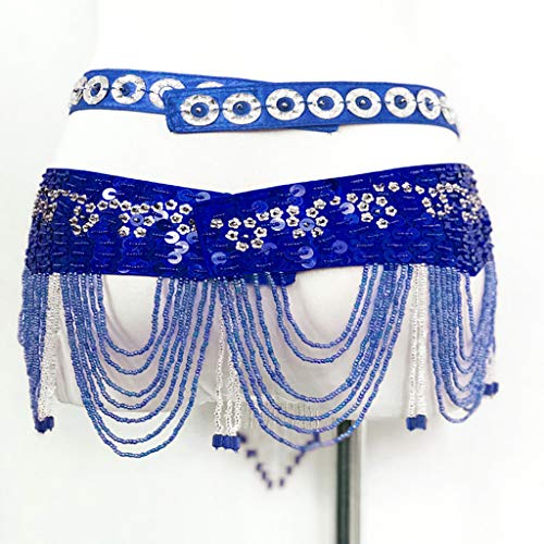 oshhni Cinto para Fantasia Ajustável de Lantejoulas Corrente Dança Do Ventre Saia Quadril Lenço Cint