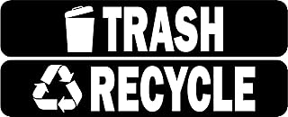 StickerTalk Black and White Trash and Recycle Magnets, 1 Sheet of 2 Stickers, 8 inches by 1.5 inches Each