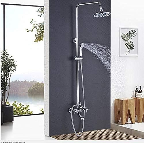 Ensemble de douche chromé mitigeur bain et douche chaud froid pour salle de bain moderne