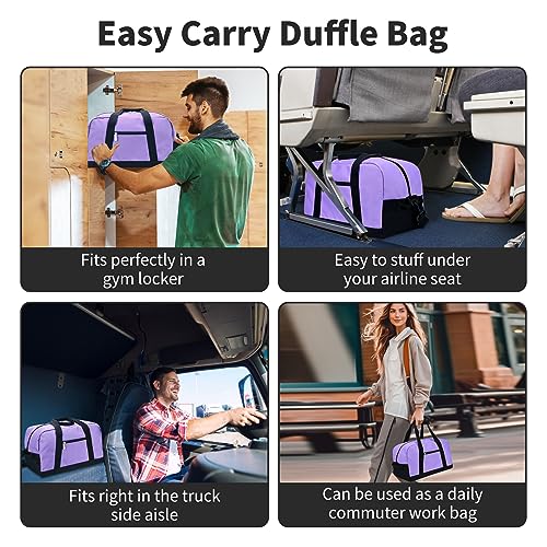 Image of Apenze Small Gym Bag 14 inch lightweight Carry On Mini Duffel Bag for Travel Sport - Purple