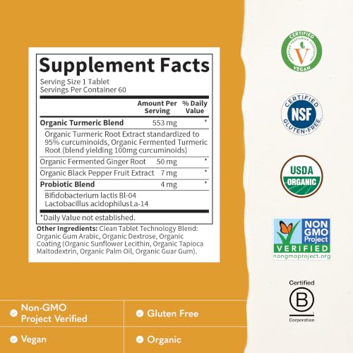 Garden of Life Organics Extra Strength Turmeric Supplement, 60 Tablets - image 5