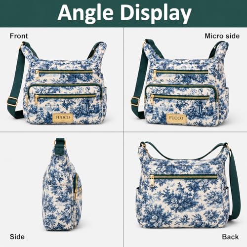 Image of FUOCO Purse for Women Handbag| Office Shoulder Laptop Bag, College & Shopping | Stylish PU Vegan Leather Sling with Zipper | Big Side Bag | Everyday Travel Tote Party Purse