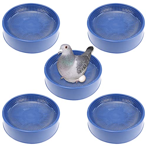 Image of 5 Pcs Plastic Pigeon Nest Bird Nest Bowls Pigeon Nest Bowl Breeding Hatching Nest for Pigeons Quails Breeding Hatching (Blue)