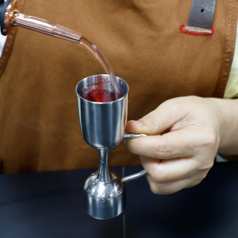 Jigger de acero inoxidable con medidor doble para cócteles exactos 6