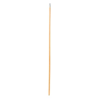 Rubbermaid Commercial Products Lacquered-Wood Broom Handle With Threaded Metal Tip, 60", Natural for Floor Cleaning/Sweeping in Home/Office