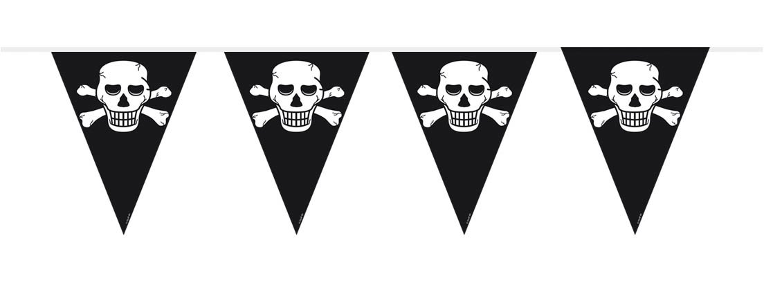 Folat 07445 Pirate Bunting Garland-10 m, Multi-Colored