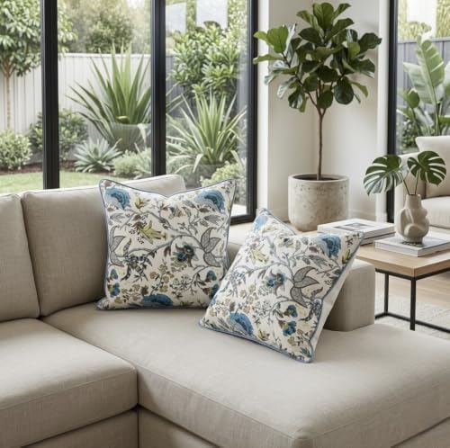 Image of Handmade Throw /Pillow Cushion Cover : 100% Cotton Fabric : High Thread Count : Set of 5