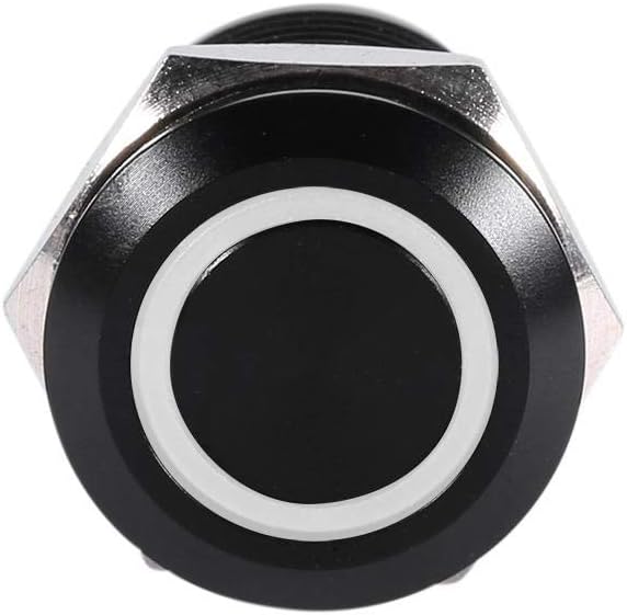 12mm LED Power Push Button Switch, Metal Momentary Selfresetting Plated Latching Push Button Switch OnOff Button Switch 23V (White3V)