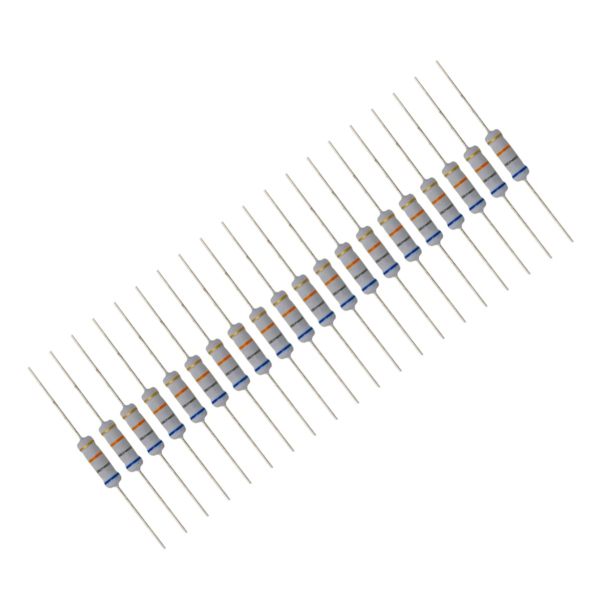 Electronic Spices 100 Pcs 18K Ohm (Ω) 1 Watt ±5% Tolerance 18K MR Ω ohm MF Through Hole Resistors Axial Lead-image-44