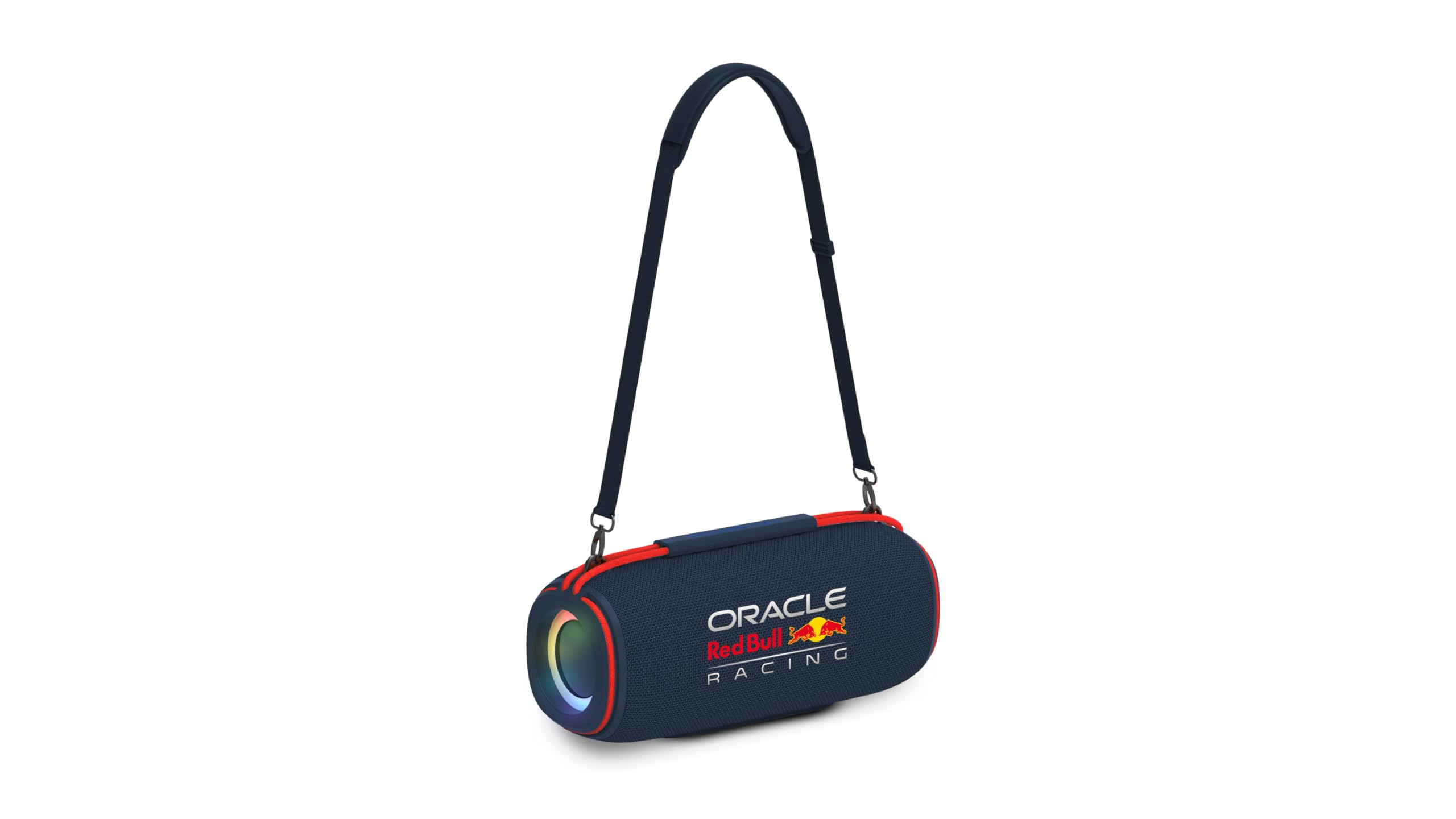Nilox Red Bull Racing Force, Altavoz Bluetooth Portátil con Iluminación RGB, Potencia Máxima de 120W, Amplia Conectividad Incluyendo Bluetooth, USB, AUX, Resistencia IPX5