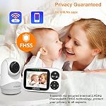 VTimes Video Baby Monitor with 1 Camera, 3.2" IPS Screen Baby Camera Monitor No WiFi Night Vision VOX Mode Pan-Tilt-Zoom Temperature Display 2 Way Audio Lullaby Feeding Alarm and 1000ft Range