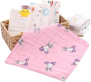 Toyvian 5 Pçs Panos De Bebê Musselina Toalhas De Bebê Toalhas De Bebê Algodão Babador Toalha De Bebê Lenço De Enfermagem Toalha De Rosto Cachecol Recém-Nascido Gaze Toalha De Praia