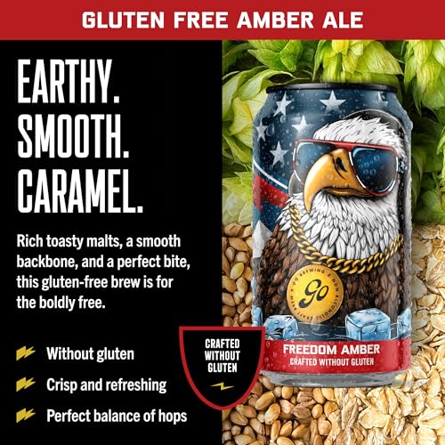 Image of Go Brewing Freedom Variety Pack, NA Beer, 12 Pack (12 oz) | Small-Batch Craft Brew, Low-Calorie, Classic Ingredients, Bold Smooth Finish, Any Occasion