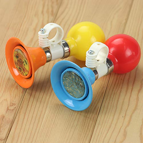 QIELIZI 2 Pack Kids Bike Horn Bell,Bicycle Metal Squeeze Horn Bike Accessories Handlebar Ring Horn for Girls or Boys(Van Gogh2) - Thumbnail 3